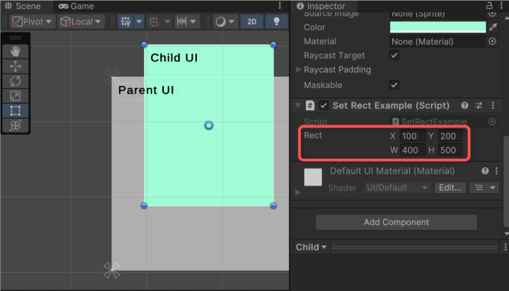 【Unity】RectTransformの領域を四隅の位置から指定する | ねこじゃらシティ